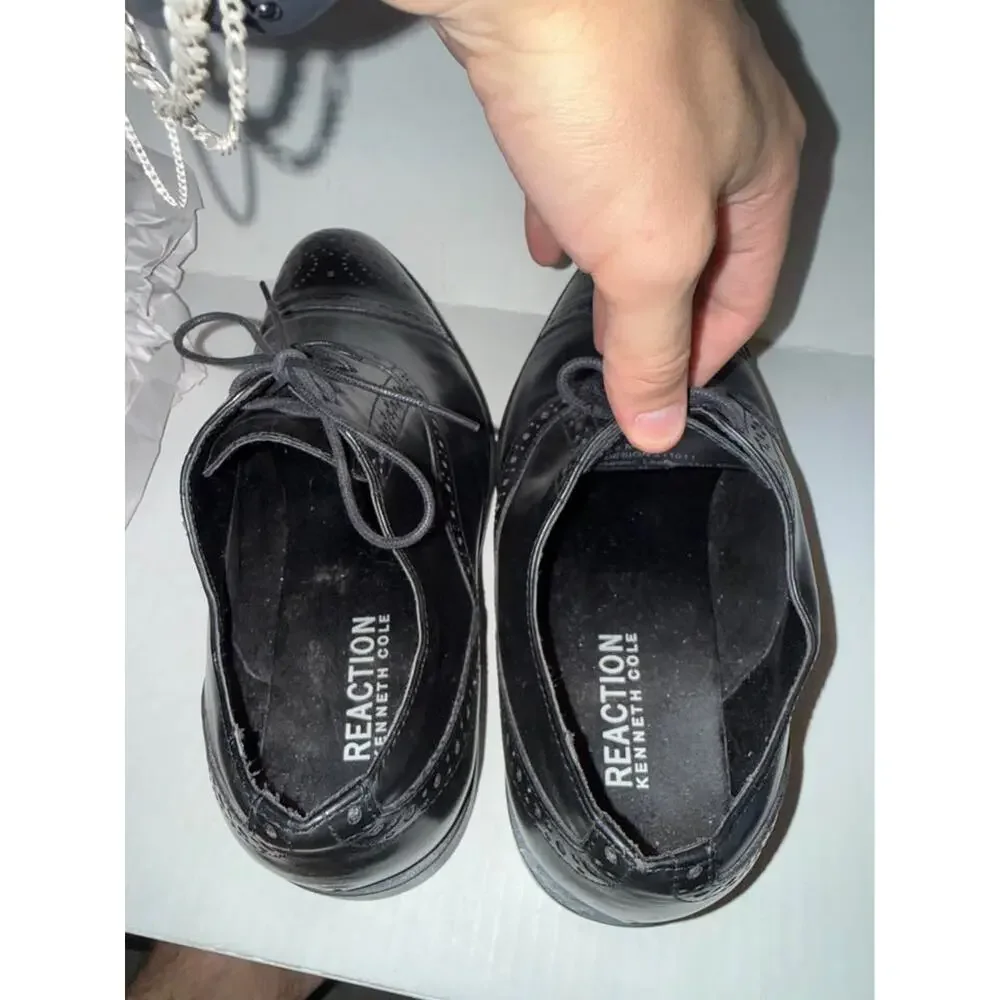 Reaction Kenneth Cole Men's Oxford Black Dress Shoes Size 9.5 No Box